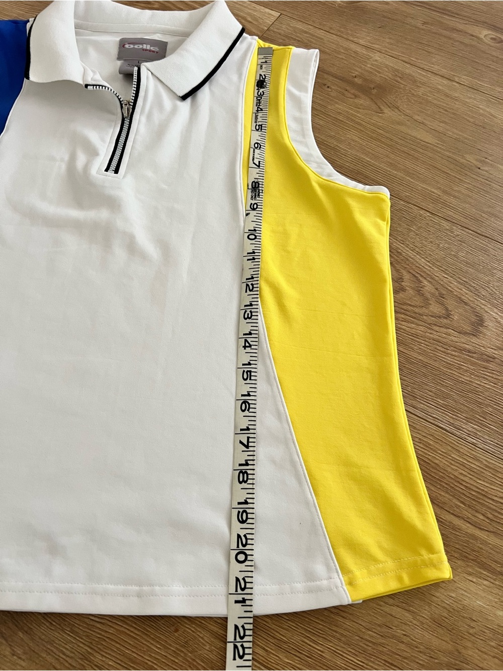 Bolle Sport Sleeveless Color Block Quarter Zip Golf Polo Shirt Women’s Size L - Picture 6 of 7